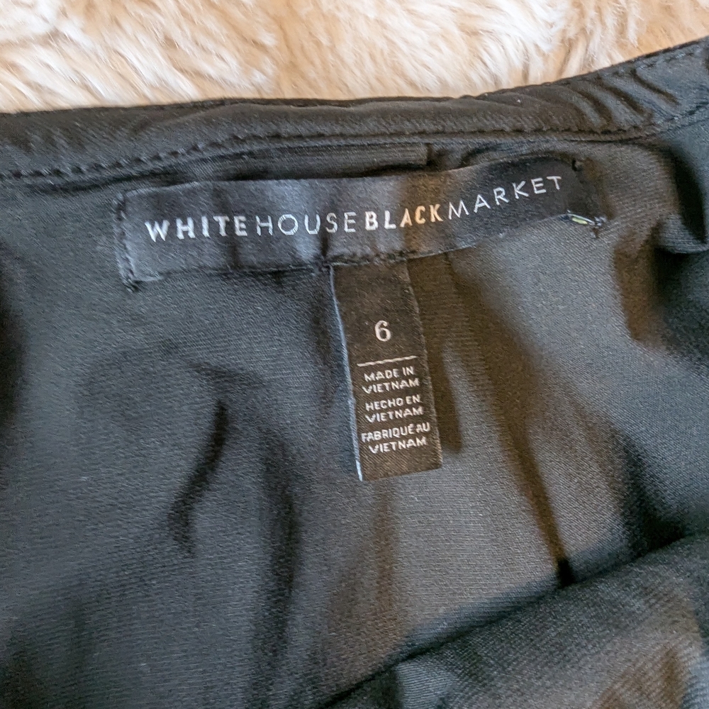 White House Black Market Black Velvet Pencil Skirt - Picture 5 of 5